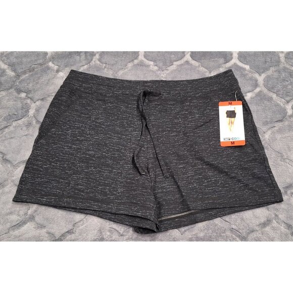 NEW  32 Degrees Cool Ladies Black Heathered Fleece Shorts/Sz. M - Picture 2 of 5